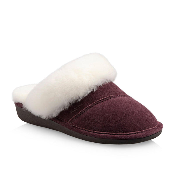 Women's Joy Slippers - Sheepskin Lining - Aubergine | Nuknuuk